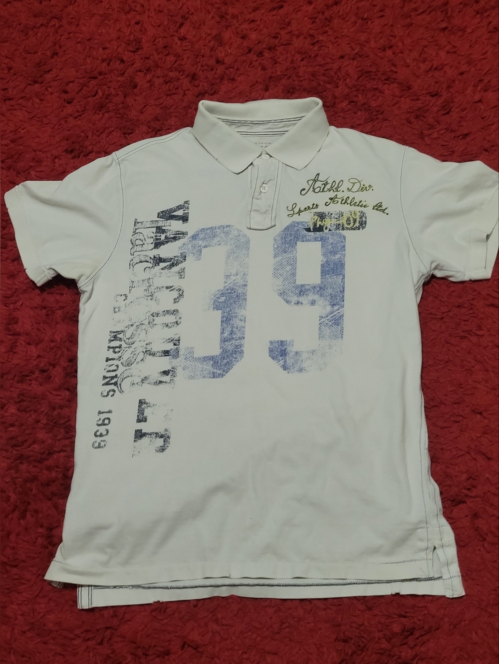 white Arizona polo shirt mens Size Medium